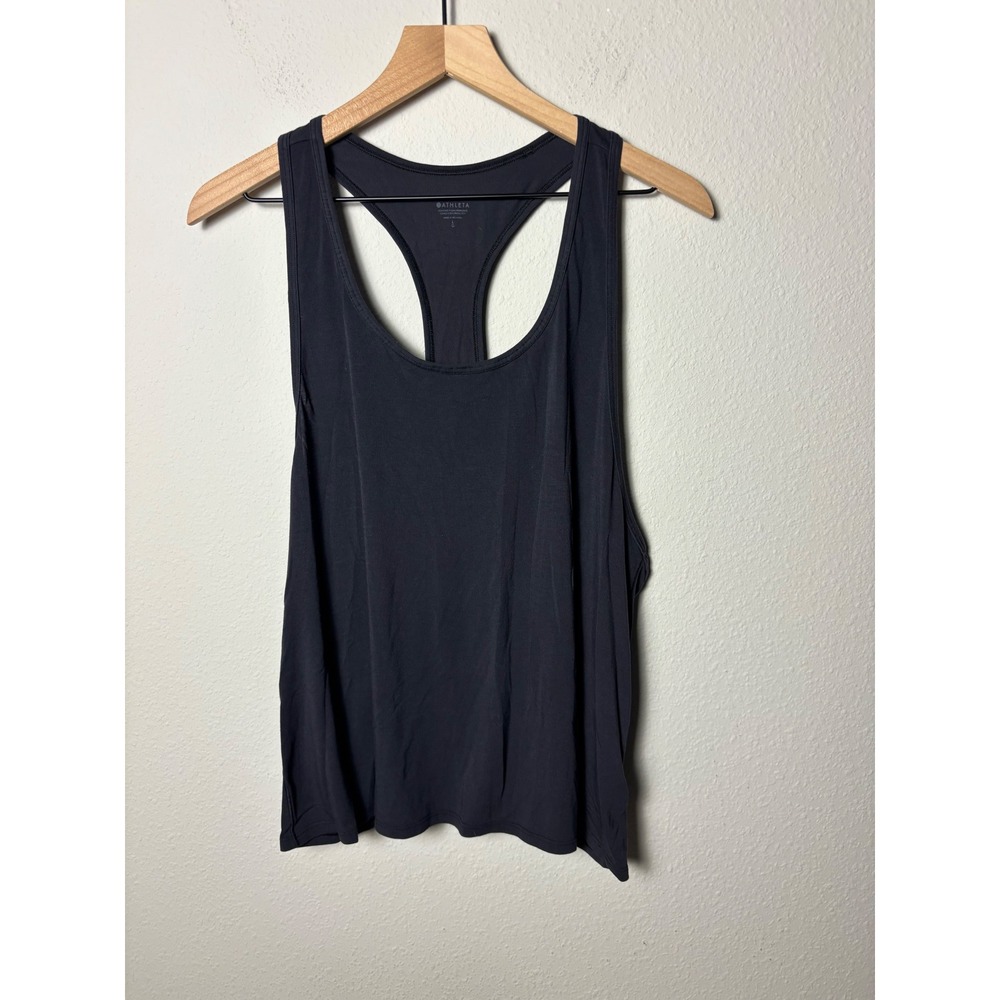 Athleta With Ease Sport Racerback Tank Black Size L 665721-02